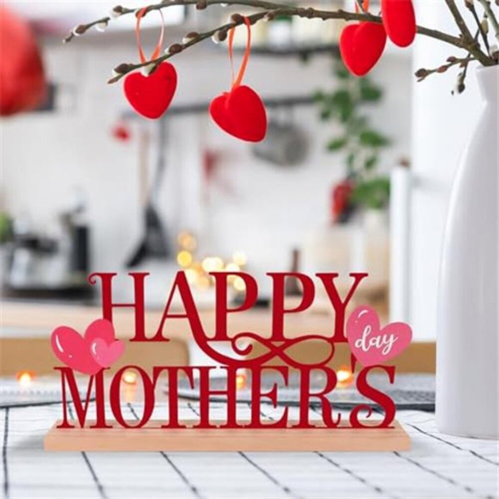 Metal Happy Mother's Day Sign, Mothers Day Decorations Home Shelf - Picture 2 of 6